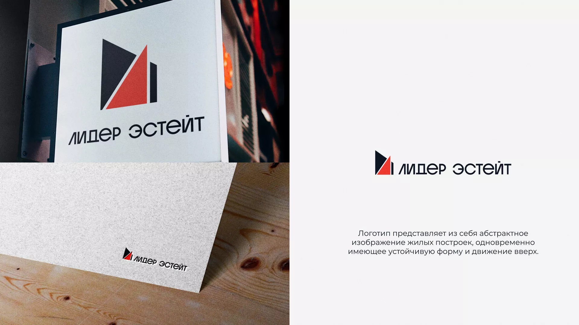 Сделали логотип для агентства недвижимости «Лидер Эстейт» в Монино